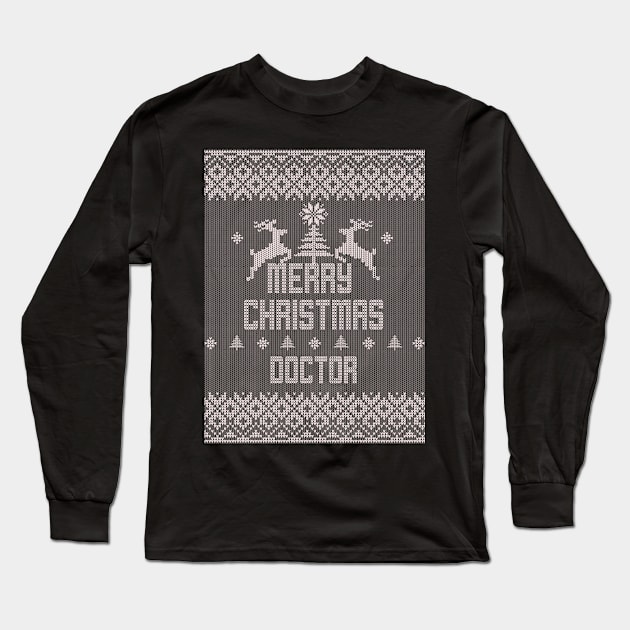 Merry Christmas DOCTOR Long Sleeve T-Shirt by ramiroxavier